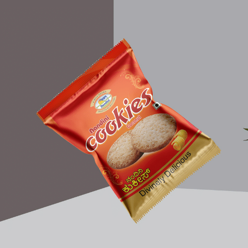 Nandini cookies branded flexible pouch.