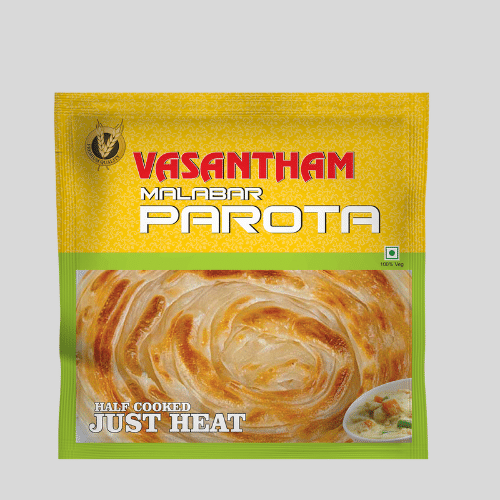 Frozen parota retail pouch on a plain background.
