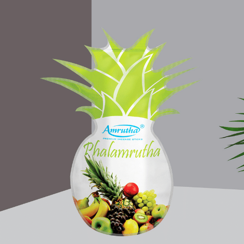 Pineapple-shaped incense packaging on a studio mockup background.