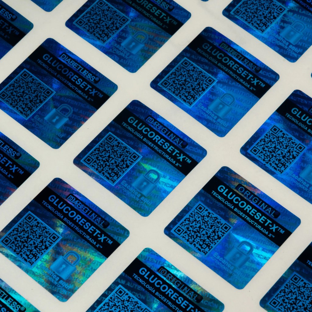 QR Code Hologram Stickers sample.