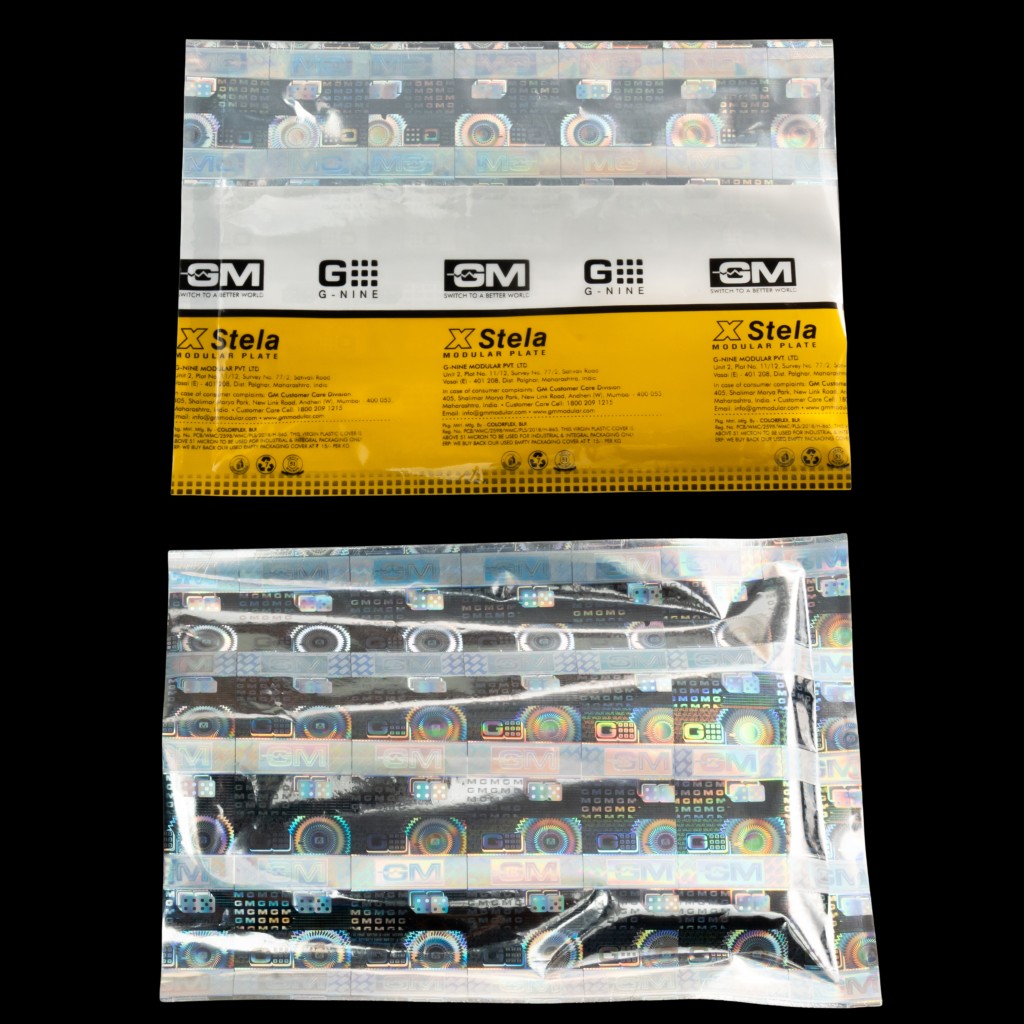 Holographic Pouches sample.