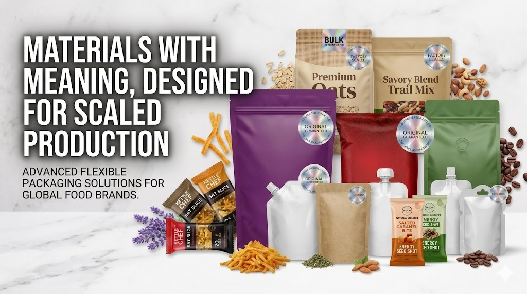 Coffee and grain pouch range with premium seal presentation